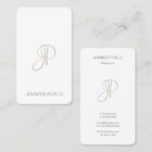 モダンエレガントモノグラムのデザインテンプレート 名刺 (正面/裏面)