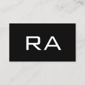 モダンエレガントモノグラムのプロフェッショナルシンプル 名刺 (裏面)