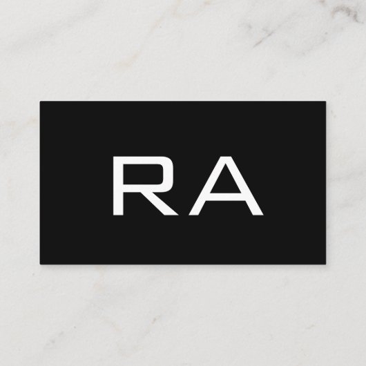 モダンエレガントモノグラムのプロフェッショナルシンプル 名刺 (裏面)