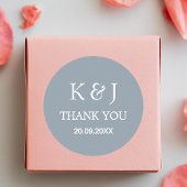 モダンエレガントモノグラムサンキュー結婚式の引き出物 ラウンドシール