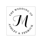 モダンエレガントモノグラム新婦結婚の ラバースタンプ (インプリント)
