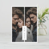 モダンエレガントモノグラム結婚写真 招待状 (スタンド正面)