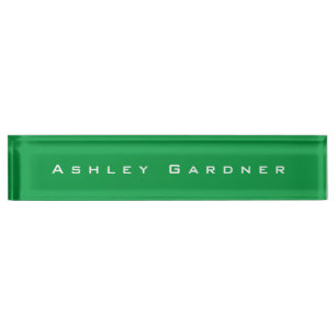 モダンエレガントユニークスタイリッシュKelly Green デスクネームプレート