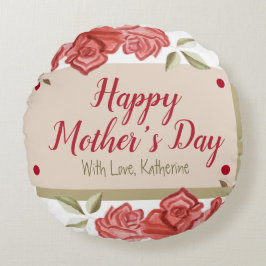 モダンエレガントユニークフローラ母の日 ラウンドクッション
