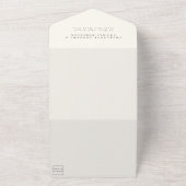 モダンエレガントユーカリ結婚の オールインワン招待状 (外側)