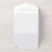 モダンエレガントユーカリ結婚の オールインワン招待状 (外側)