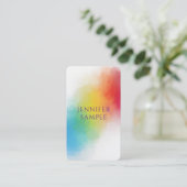 モダンエレガントレインボーカスタムカラーテンプレート 名刺 (スタンド正面)