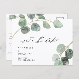 モダンエレガントヴィンテージの非結婚写真 案内ポストカード