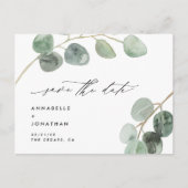 モダンエレガントヴィンテージの非結婚写真 案内ポストカード (正面)