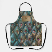 モダンエレガントヴィンテージレザーカラフルダイヤモンド エプロン (正面)