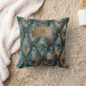 モダンエレガントヴィンテージレザーカラフルダイヤモンド クッション (ブランケット)