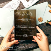 モダンエレガントヴィンテージ素朴秋の結婚式詳細 エンクロージャーカード