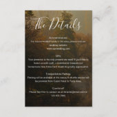 モダンエレガントヴィンテージ素朴秋の結婚式詳細 エンクロージャーカード (正面)