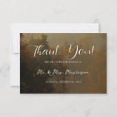 モダンエレガントヴィンテージ素朴秋の結婚式 サンキューカード (正面)
