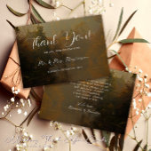 モダンエレガントヴィンテージ素朴秋の結婚式 サンキューカード