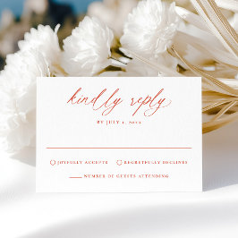 モダンエレガントヴェローナ・サンセット結婚書道 出欠カード