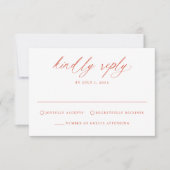 モダンエレガントヴェローナ・サンセット結婚書道 出欠カード (正面)