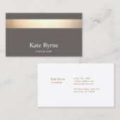 モダンエレガントー金ゴールドストライプ 名刺 (正面/裏面)