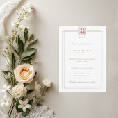 モダンエレガント中国の2倍の幸福結婚の 出欠カード