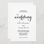 モダンエレガント仮結婚病 招待状 (正面/裏面)