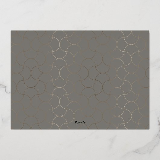 モダンエレガント企業のクリスマス 箔シーズンカード (裏面)