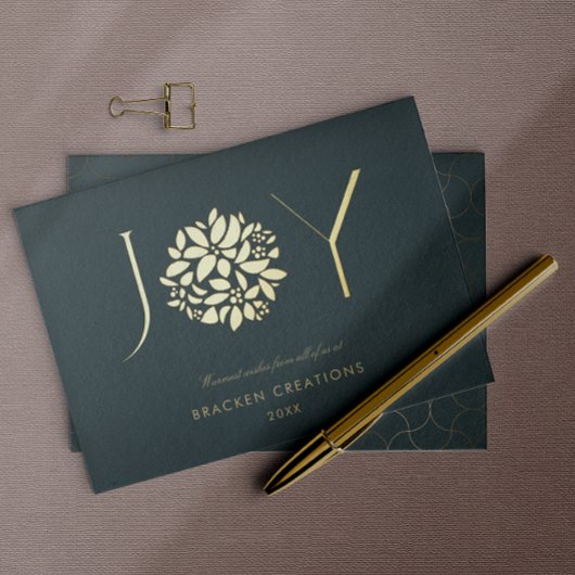 モダンエレガント企業のクリスマス 箔シーズンカード