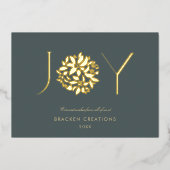 モダンエレガント企業のクリスマス 箔シーズンカード (正面)