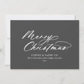 モダンエレガント企業の休日 シーズンカード (正面)