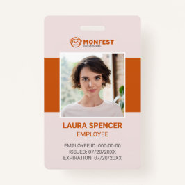 モダンエレガント企業の従業員の写真IDバッジ バッジ