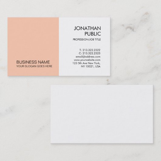 モダンエレガント企業の社パーソナライズされた 名刺 (正面/裏面)