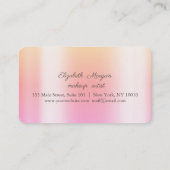 モダンエレガント光グラデーションハート ロイヤリティカード (裏面)