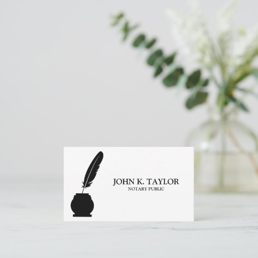 モダンエレガント公証人 名刺 (スタンド正面)