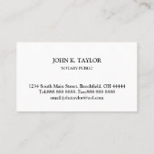 モダンエレガント公証人 名刺 (裏面)