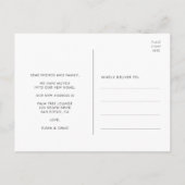 モダンエレガント写真の動き ポストカード (裏面)