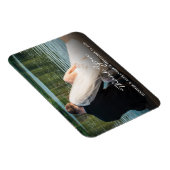 モダンエレガント写真カップルさん結婚 マグネット (右側)