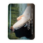 モダンエレガント写真カップルさん結婚 マグネット (縦)