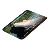 モダンエレガント写真カップルさん結婚 マグネット (左側)