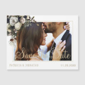 モダンエレガント写真シックな結婚式の日付を保存 (正面)