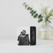 モダンエレガント写真撮影 スクエア名刺 (スタンド正面)