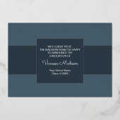 モダンエレガント写真箔卒業発表 箔招待状 (裏面)