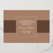 モダンエレガント写真箔卒業発表 箔招待状 (裏面)