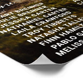 モダンエレガント写真結婚の座席表 ポスター (角)