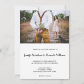 モダンエレガント写真結婚の 招待状 (正面)