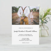 モダンエレガント写真結婚の 招待状 (スタンド正面)