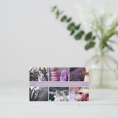 モダンエレガント写真結婚コラージュ 名刺 (スタンド正面)