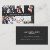 モダンエレガント写真結婚コラージュ 名刺 (正面/裏面)