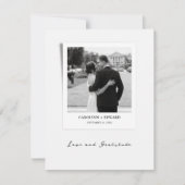 モダンエレガント写真結婚 サンキューカード (正面)