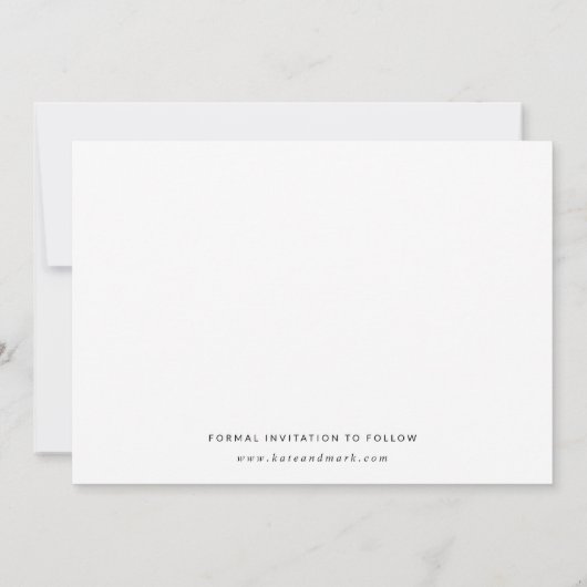 モダンエレガント写真結婚 セーブザデート (裏面)