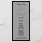 モダンエレガント写真結婚 プログラム (裏面)