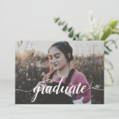 モダンエレガント写真高校卒業 案内状 (スタンド正面)